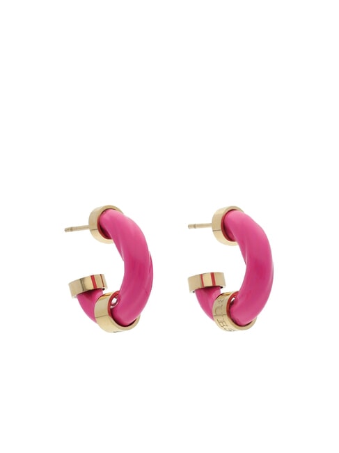 GUESS LET S GET LOUD Orecchini cerchi torchon smaltati oro - Orecchini