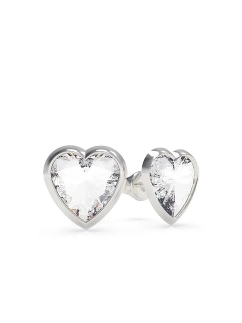 GUESS FROM WITH LOVE Orecchini a cuore con cristalli SILVER - Orecchini