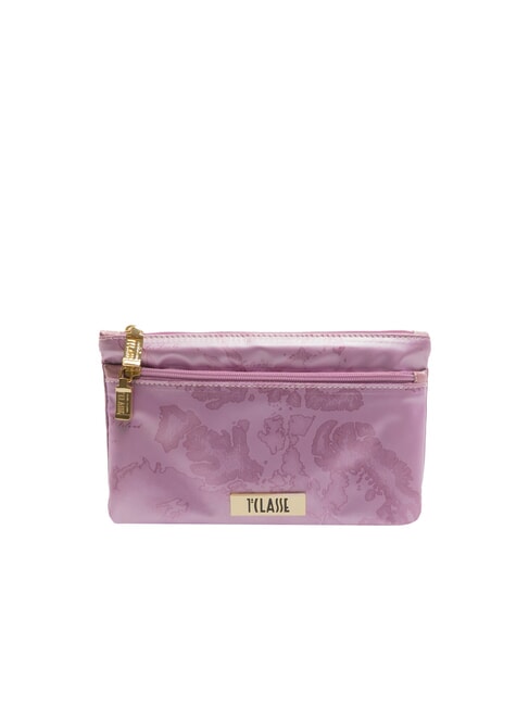 ALVIERO MARTINI PRIMA CLASSE GEO Bustina media a due zip ROSA ORCHIDEA - Bustine & Necessaire