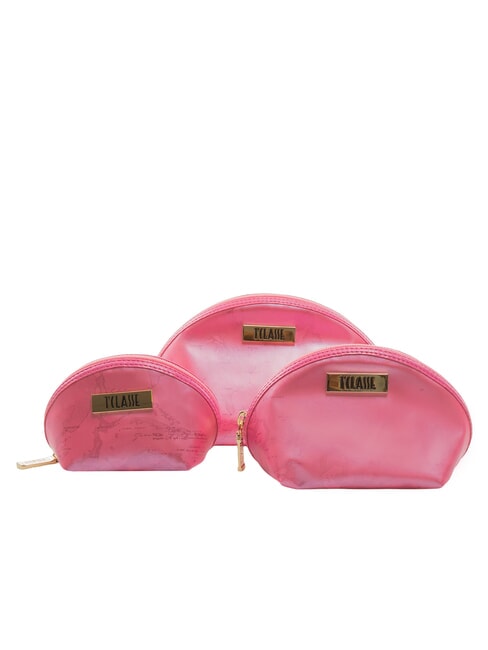 ALVIERO MARTINI PRIMA CLASSE GEO Set tre bustine a matrioska rosa bubble - Bustine & Necessaire