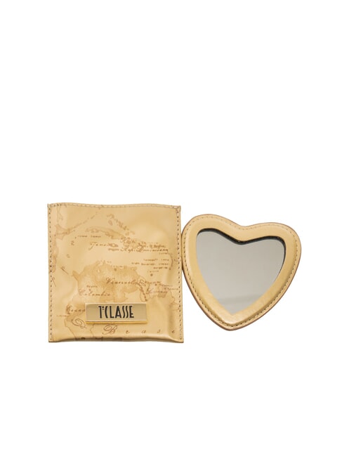 ALVIERO MARTINI PRIMA CLASSE GEO Specchietto a cuore con custodia oro scuro - Accessori per borse