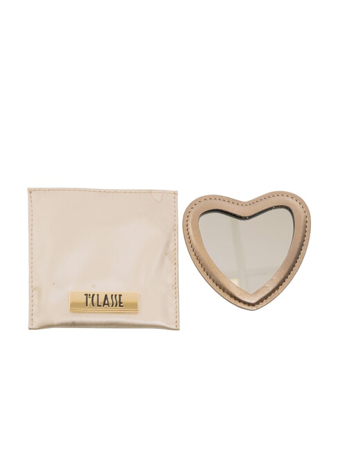 ALVIERO MARTINI PRIMA CLASSE GEO Specchietto a cuore con custodia champagne - Accessori per borse