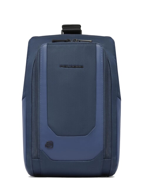 PIQUADRO S140 Zaino monospalla porta iPad in tessuto riciclato blu - Zaini da lavoro porta PC
