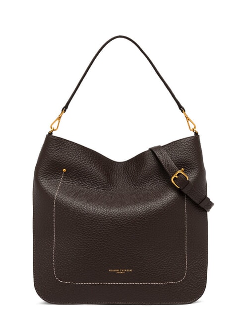 GIANNI CHIARINI OLGA Borsa in pelle a spalla con tracolla espresso - Borse Donna