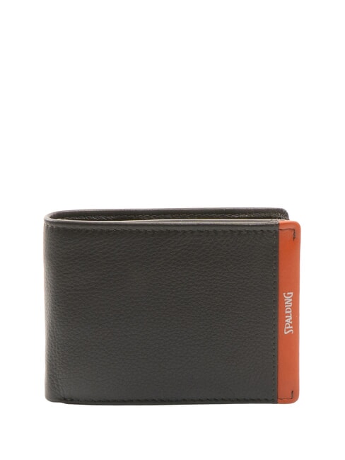 SPALDING SNAP  Portafoglio uomo in pelle, con portamonete brown/orange - Portafogli Uomo