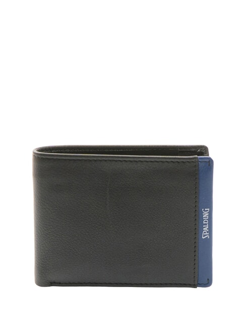 SPALDING SNAP  Portafoglio uomo in pelle, con portamonete black/navy - Portafogli Uomo