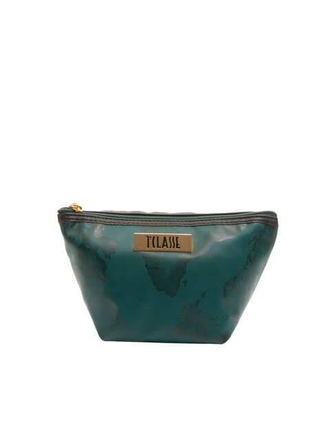ALVIERO MARTINI PRIMA CLASSE GEO Necessaire svasato piccolo verde bottiglia - Bustine & Necessaire