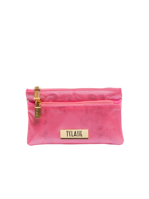 ALVIERO MARTINI PRIMA CLASSE GEO Bustina a due zip rosa bubble - Bustine & Necessaire