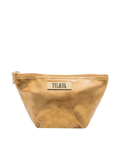 ALVIERO MARTINI PRIMA CLASSE GEO Necessaire svasato piccolo oro anticato - Bustine & Necessaire