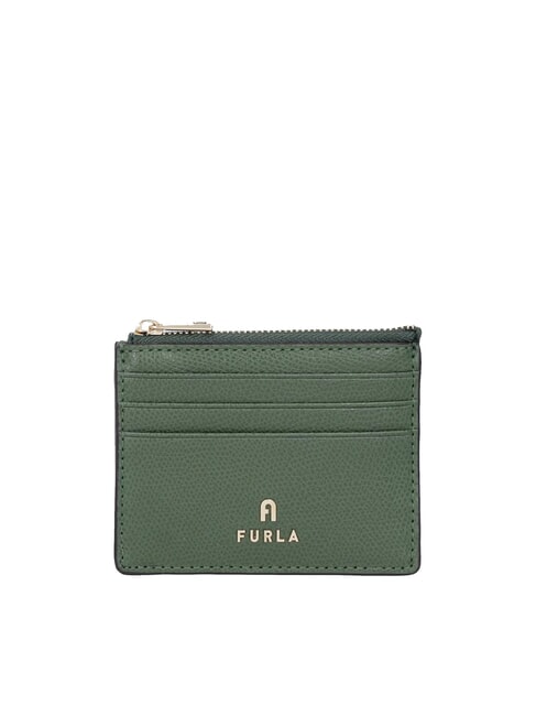 FURLA CAMELIA Portacard / Portamonete in pelle oliva - Portafogli Donna