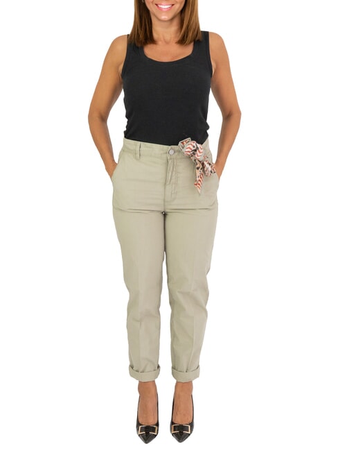 GUESS CANDIS Pantaloni con foulard sage leaf - Pantaloni Donna