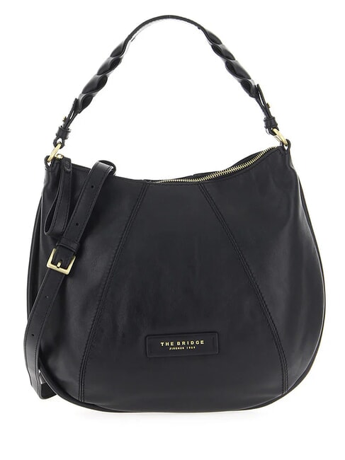 THE BRIDGE BRIGIDA Sacca a spalla, in pelle Nero Oro - Borse Donna
