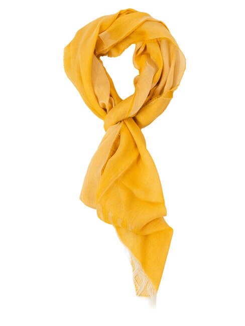 ALVIERO MARTINI PRIMA CLASSE GEO PLAIN Sciarpa in modal e viscosa zafferano - Sciarpe