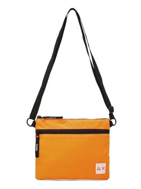 SUN68 NYLON Borsello in nylon con tasca arancio fluo - Tracolle Uomo