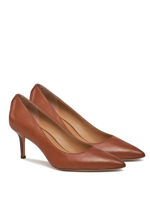 RALPH LAUREN LANETTE Décolleté in pelle deep saddle tan - Scarpe Donna