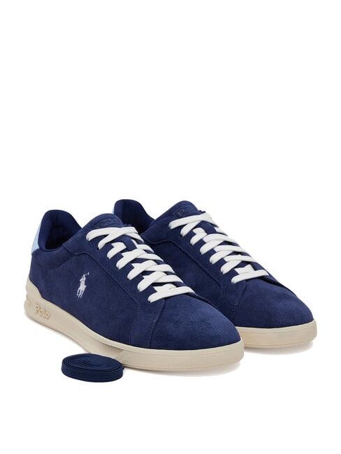 RALPH LAUREN HERITAGE COURT II  Sneakers in pelle suede navy/light blue - Scarpe Uomo