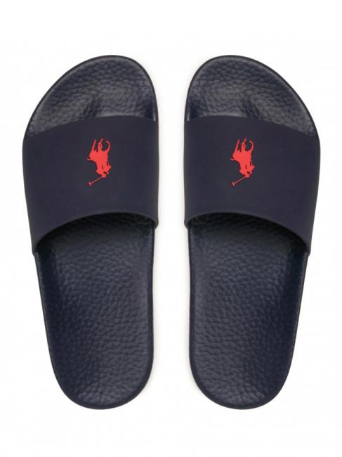 RALPH LAUREN POLO SLIDE Ciabatte con logo RL navy/red pp - Scarpe Unisex