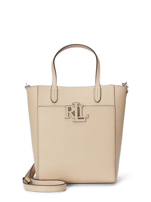 RALPH LAUREN CAMERYN Borsa verticale in pelle con tracolla sand dune - Borse Donna
