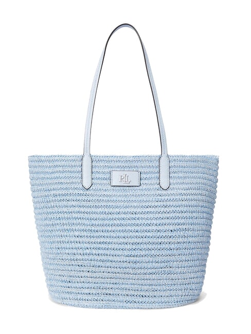 RALPH LAUREN BRIE 31 Borsa shopping in paglia crnflwr blue mlnge/crnflwr blu - Borse Donna