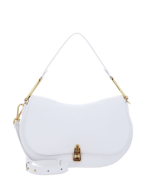 COCCINELLE MAGIE SOFT Borsa a spalla in pelle con tracolla brillant white - Borse Donna