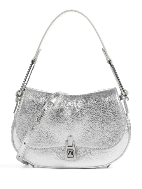 COCCINELLE MAGIE SOFT Borsa a spalla in pelle con tracolla SILVER - Borse Donna