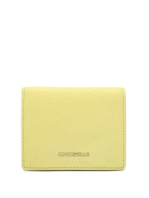 COCCINELLE METALLIC SOFT  Portafoglio piccolo in pelle lime wash - Portafogli Donna