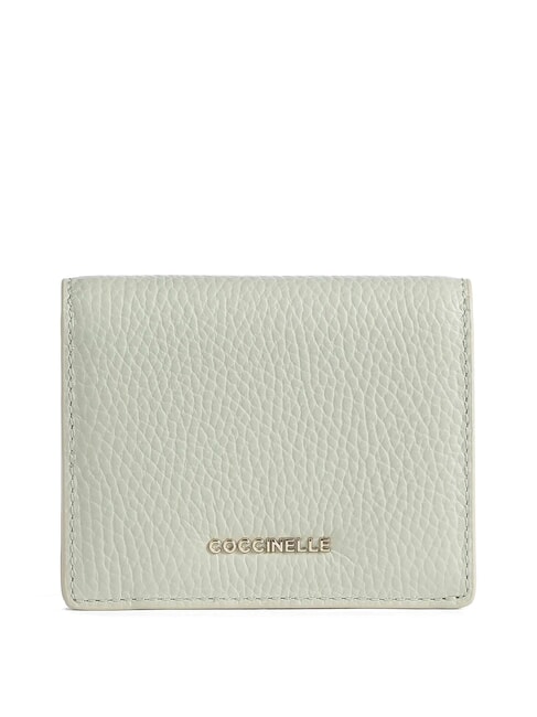 COCCINELLE METALLIC SOFT  Portafoglio piccolo in pelle celadon green - Portafogli Donna
