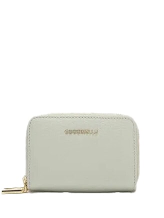 COCCINELLE METALLIC SOFT  Portafoglio zip around piccolo celadon green - Portafogli Donna