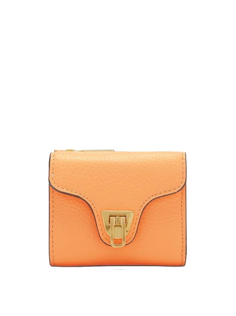 COCCINELLE BEAT SOFT beat soft portafoglio pelle martellata Mini leather wallet sunrise - Portafogli Donna