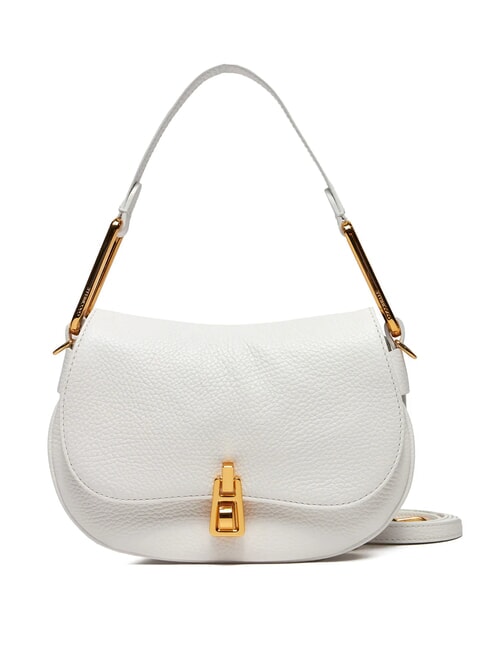COCCINELLE MAGIE SOFT Borsa a spalla in pelle con tracolla brillant white - Borse Donna