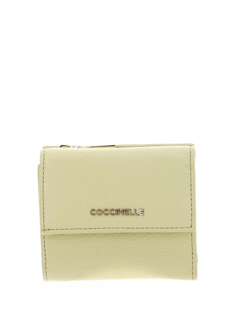 COCCINELLE METALLIC SOFT Portafoglio in pelle martellata lime wash - Accessori Viaggio