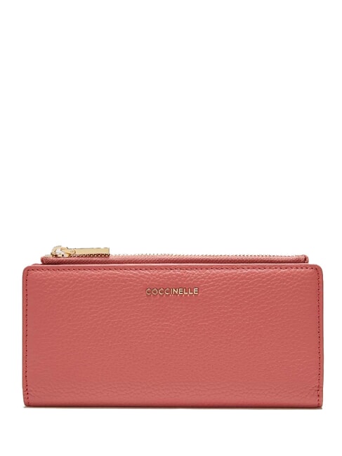 COCCINELLE METALLIC SOFT Portafoglio grande in pelle pot - Portafogli Donna