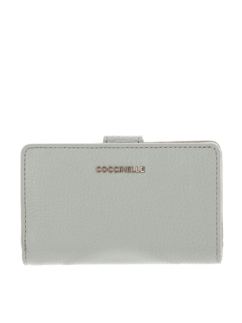 COCCINELLE METALLIC SOFT Portafoglio in pelle martellata celadon green - Portafogli Donna