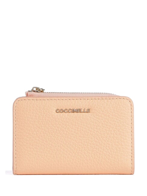 COCCINELLE METALLIC SOFT Leather card holder sunrise - Portafogli Donna