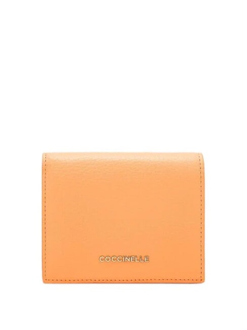 COCCINELLE METALLIC SOFT Small leather wallet sunrise - Portafogli Donna