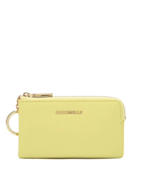 COCCINELLE METALLIC SOFT Portamonete a bustina lime wash - Portafogli Donna