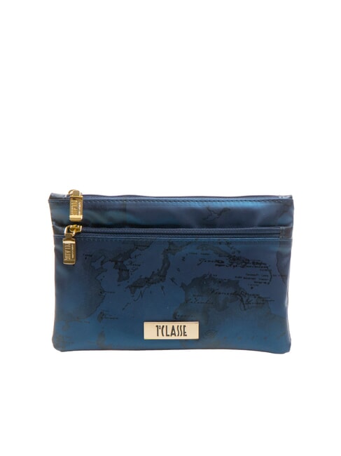 ALVIERO MARTINI PRIMA CLASSE GEO Bustina media a due zip blu astrale - Bustine & Necessaire