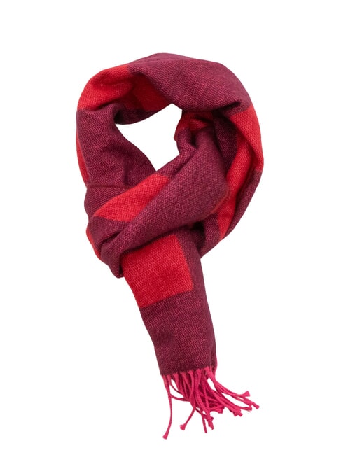 ALVIERO MARTINI PRIMA CLASSE MAXI LOGO Sciarpa con frange lampone - Sciarpe
