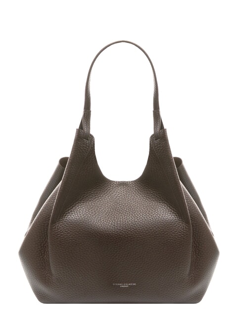 GIANNI CHIARINI DUA Borsa a spalla grande in pelle espresso-castoro - Borse Donna