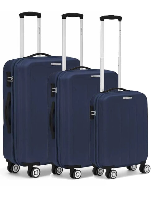 R RONCATO FLIGHT Set 3 trolley bagaglio a mano, medio, grande deep blu - Set Trolley