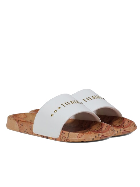 ALVIERO MARTINI PRIMA CLASSE GEO JR Ciabattine con logo e borchiette white - Scarpe Donna