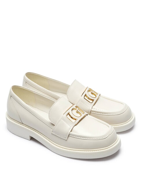 GUESS SHUTTLE  Mocassini in pelle avorio - Scarpe Donna