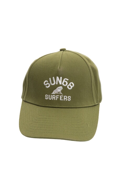 SUN68 LOGO Cappello modello baseball militare scuro - Cappelli
