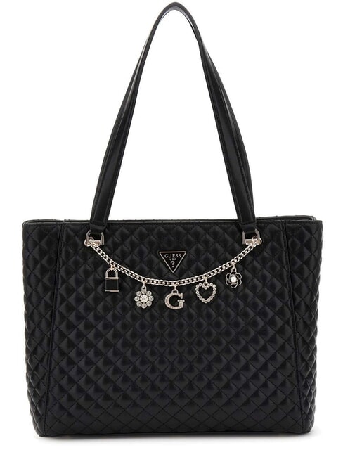 GUESS EVERLEE Shopping Bag a spalla NERO - Borse Donna