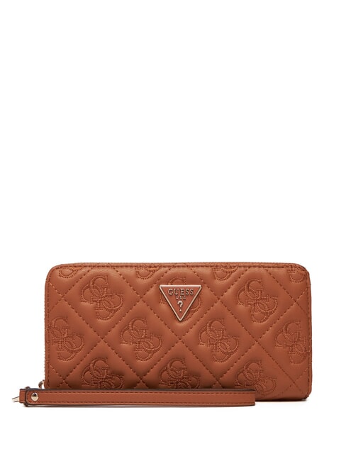 GUESS ADELASIA Portafoglio zip around caramel - Portafogli Donna
