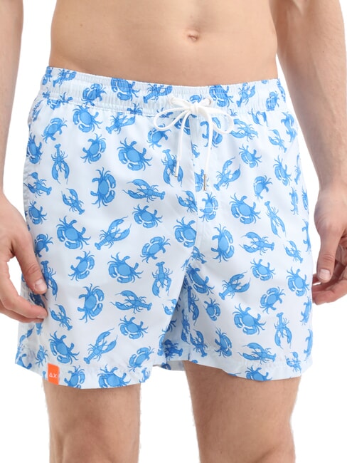 SUN68 BIG PRINT Costume uomo da mare bianco/blue - Costumi da bagno Uomo
