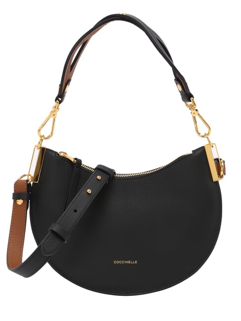 COCCINELLE SUNUP Sacca a spalla, con tracolla noir/cognac - Borse Donna