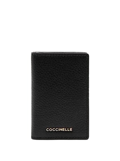 COCCINELLE METALLIC SOFT Portafoglio verticale in pelle Nero - Portafogli Donna