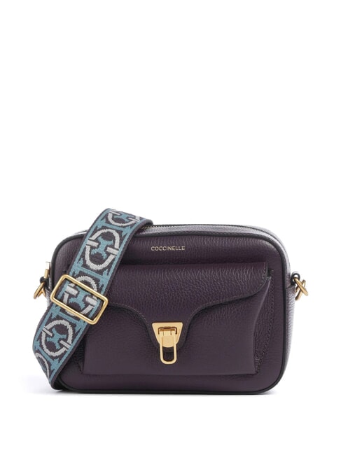 COCCINELLE BEAT SOFT RIBB Borsa in pelle a tracolla prune - Borse Donna