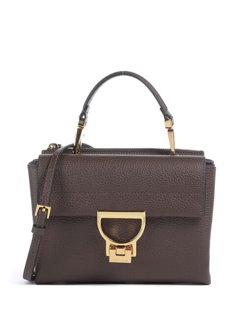 COCCINELLE ARLETTIS Hand bag in pelle martellata brunette - Borse Donna
